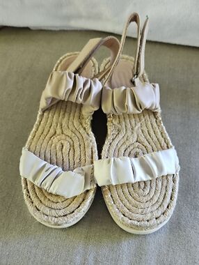 Women’s Cream Espadrille Slingback Sandals 9